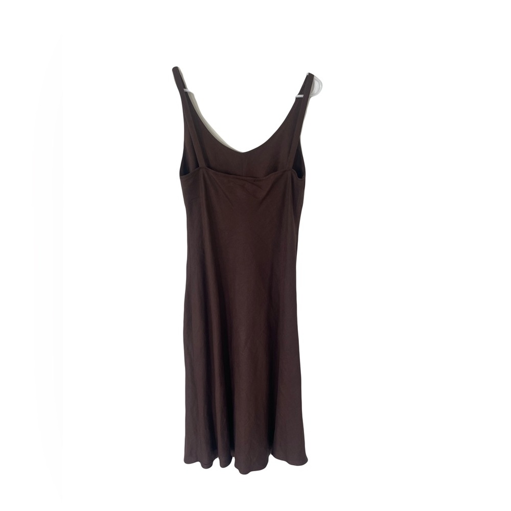 Elegant Brown Midi Dress - Picture 3 of 8